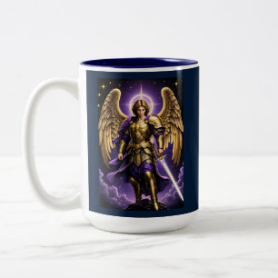 St. Michael the Archangel Roman Catholic Två-Tonad Mugg