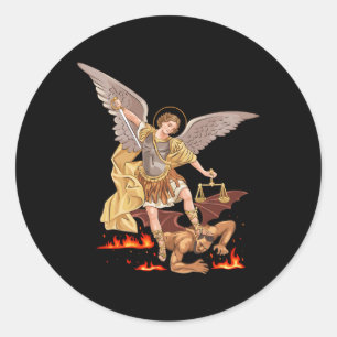 St Michael The Archangel Runt Klistermärke