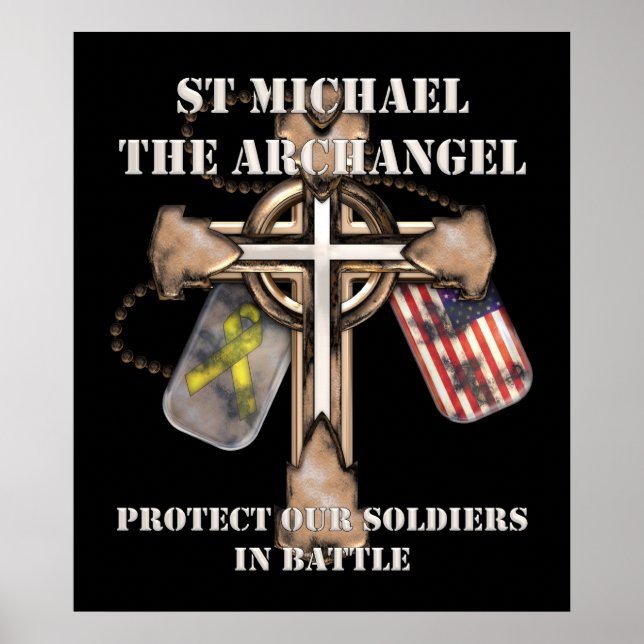 St Michael The Archangel - Skydda våra soldater Poster (Framsidan)