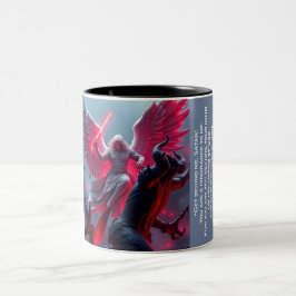St. Michael the Archangel Slays Satan 2-tone Mugg