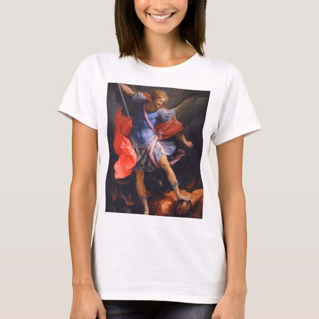 St Michael The Archangel T Shirt (Framsida)