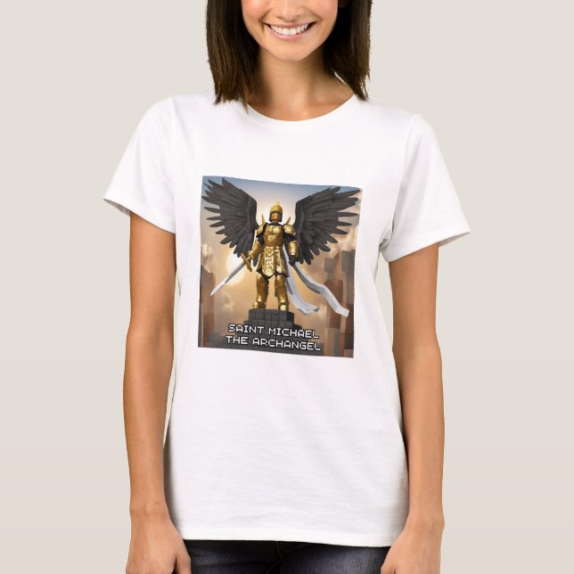 St. Michael the Archangel T-Shirt Catholic Tee (Framsida)