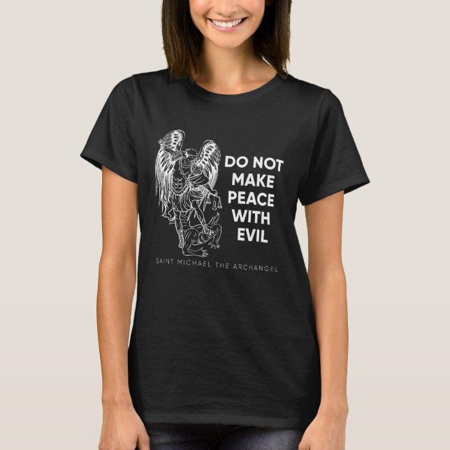 St. Michael the Archangel T-Shirt Catholic Tee (Framsida)