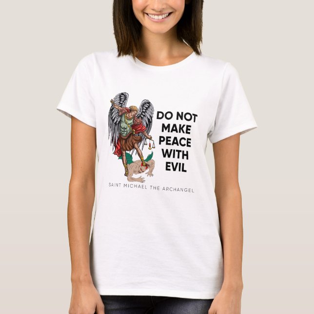 St. Michael the Archangel T-Shirt Catholic Tee (Framsida)
