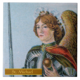 St. Michael the Archangel (uppgifter; M 017) Kakelplatta