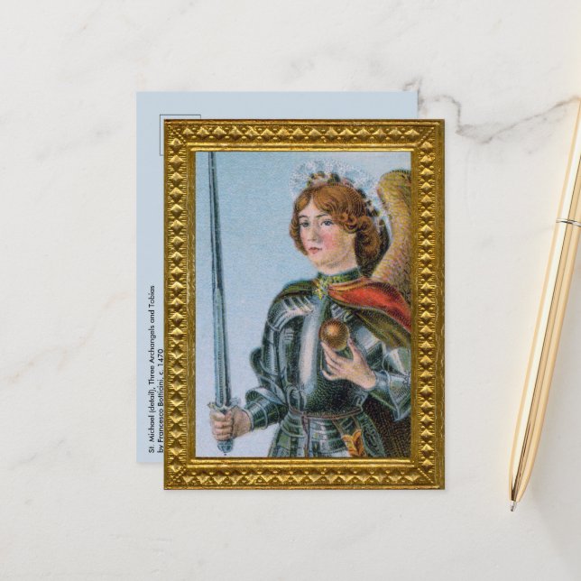 St. Michael the Archangel (uppgifter; M 017) Vykort (Fram/Back In Situ)