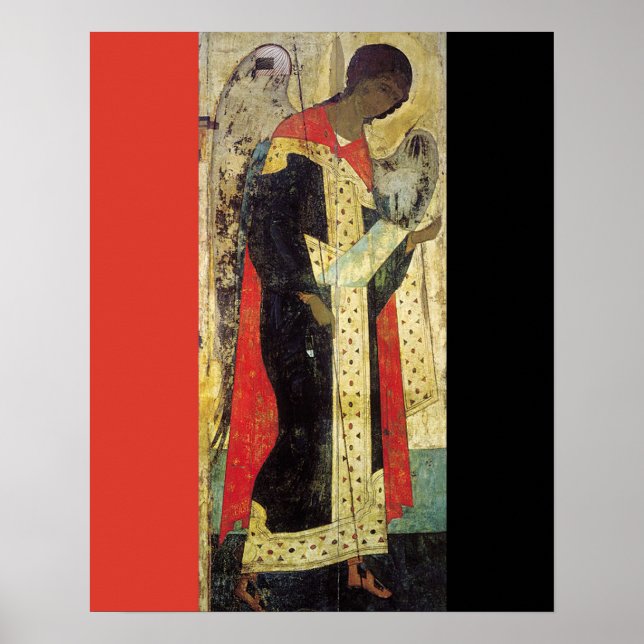 St Michael the Archangel Vladimir RED AND BLACK Poster (Framsidan)