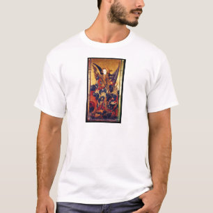 St. Michael Vanquishing Djävulen som Medieval Knig T-shirt