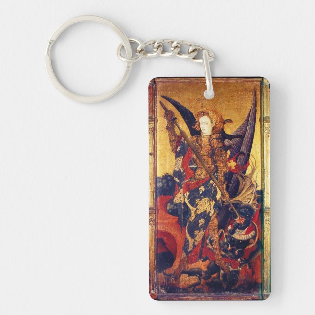 St. Michael Vanquishing the Djävulen Prayer Parchm (Framsidan)