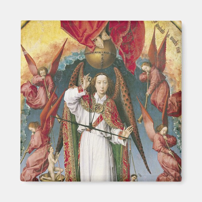 St. Michael Weighing the Souls Magnet (Framsidan)