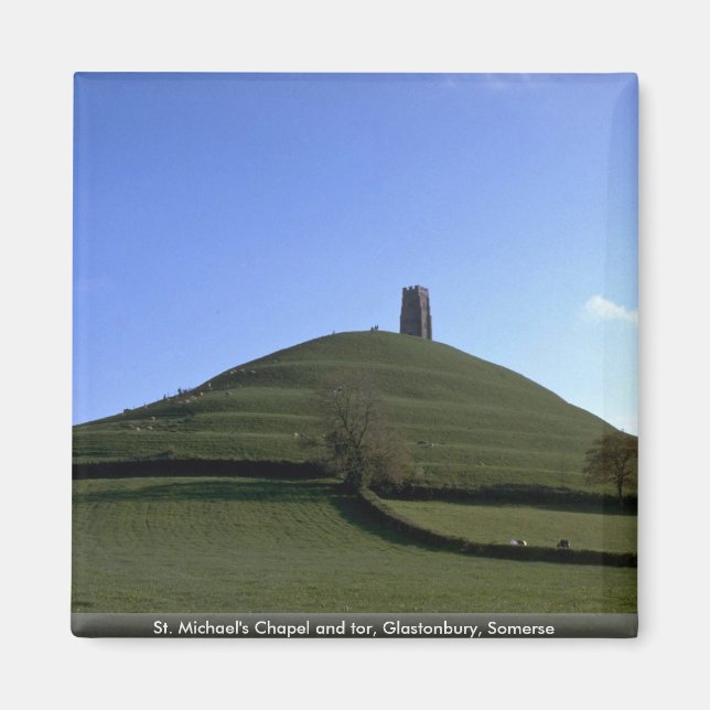 St. Michael's Chapel and tor, Glastonbury, Somerse Magnet (Framsidan)