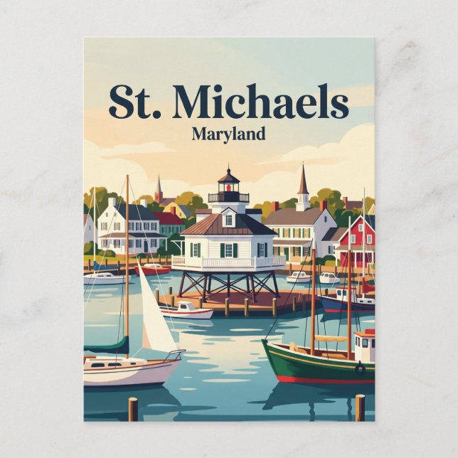 St. Michaels Maryland Vykort (Framsida)