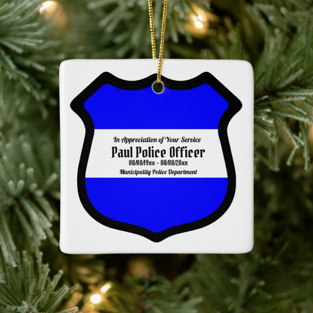 St. Michael's Shield (Stil 2) Square Julgransprydnad Keramik (Träd)