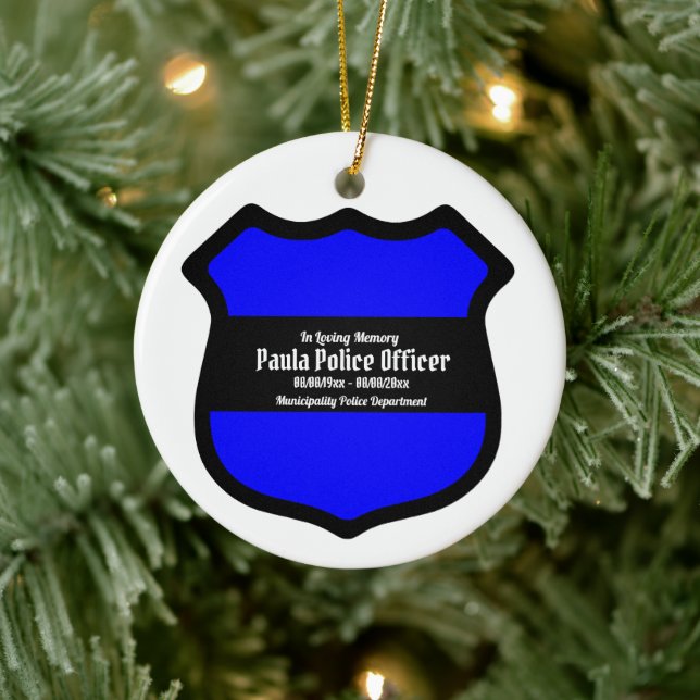 St. Michael's Shield (Stil 3) Circular Julgransprydnad Keramik (Träd)