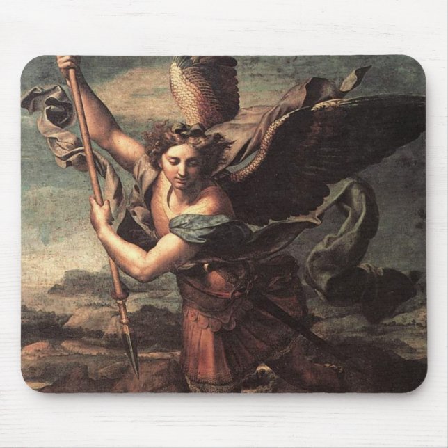 St Micheal och djävulen Musmatta (Framsidan)