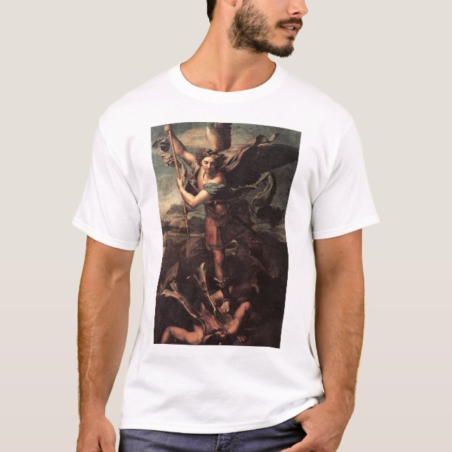 St Micheal och djävulen Tee (Framsida)