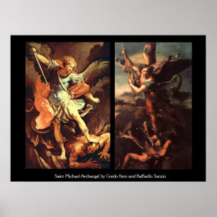 St MIKAEL ARKENGEL SEGRAR ÖVER SATAN Poster