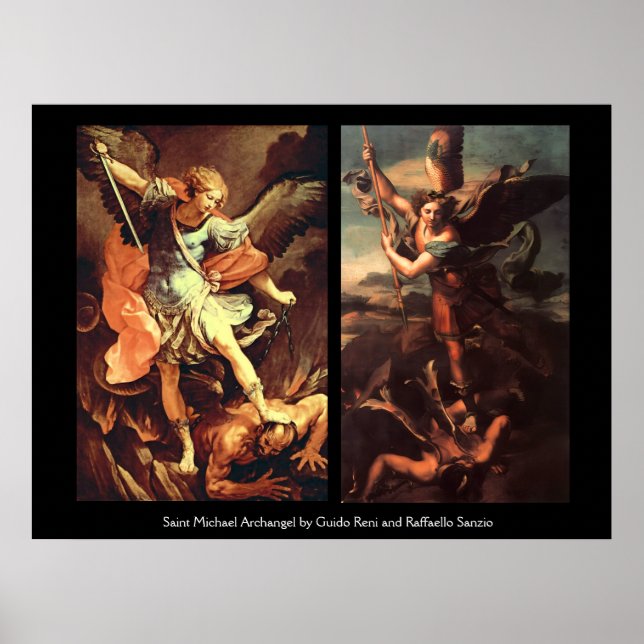 St MIKAEL ARKENGEL SEGRAR ÖVER SATAN Poster (Framsidan)