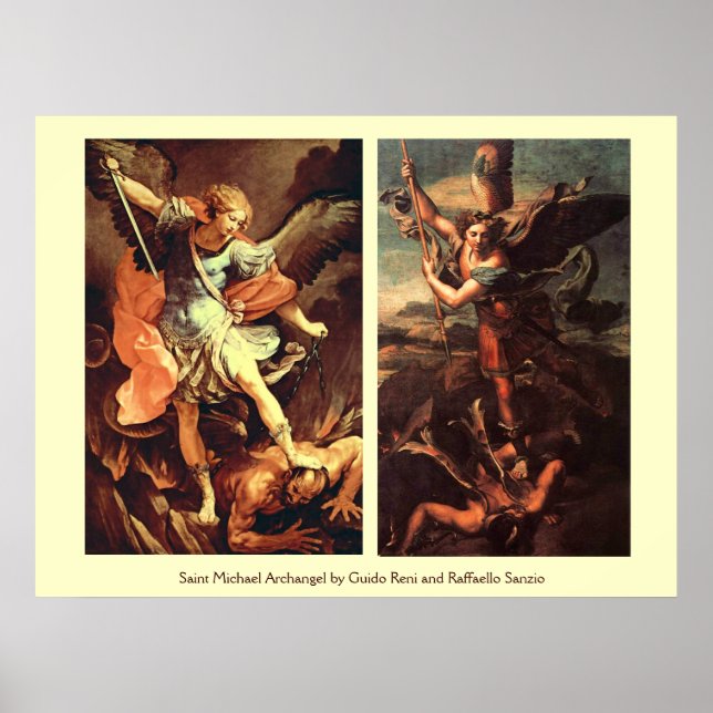 St MIKAEL ARKENGEL SEGRAR ÖVER SATAN Poster (Framsidan)