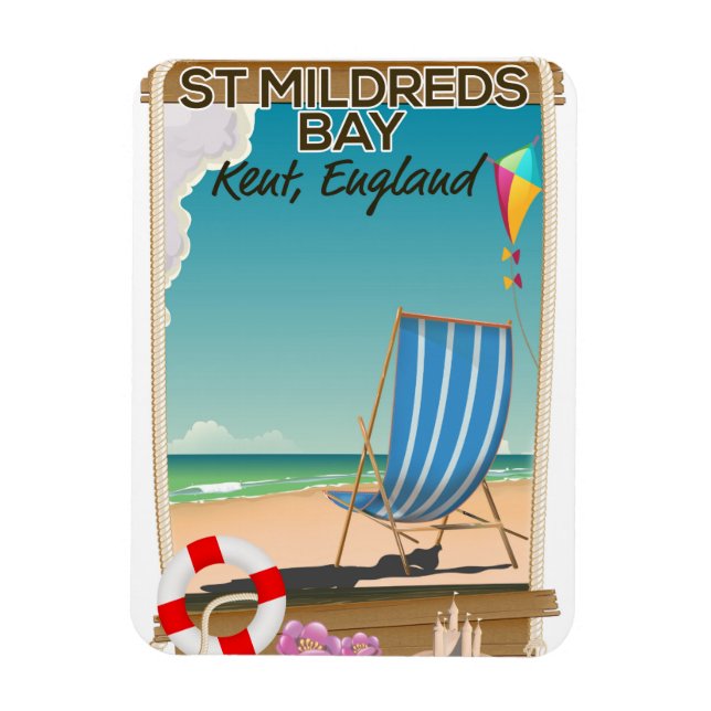 St Mildreds Bay Kent England resematerial Magnet (Vertikal)