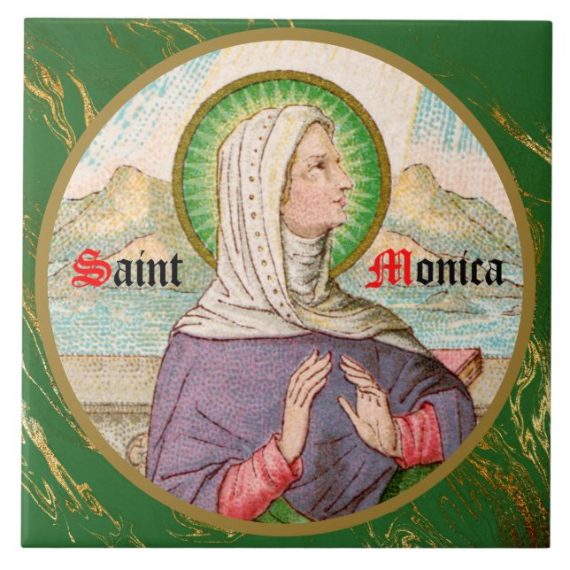 St. Monica of Tagaste (SAU 047; uppgift) Kakelplatta (Framsidan)