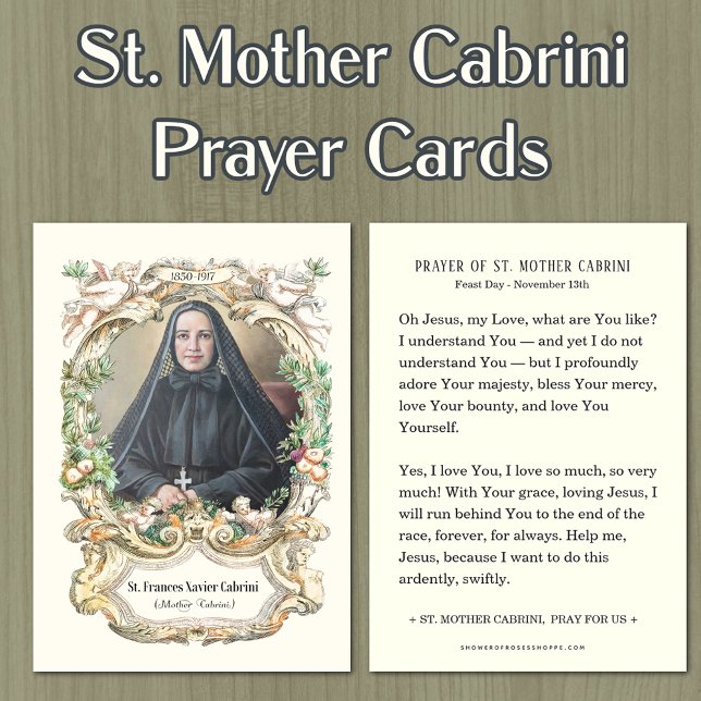 St. Mor Cabrini Prayer Religiösa Nun (Skapare uppladdad)