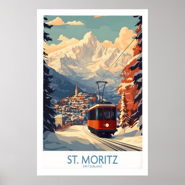 St Moritz Affisch Schweiz 1 (Framsidan)