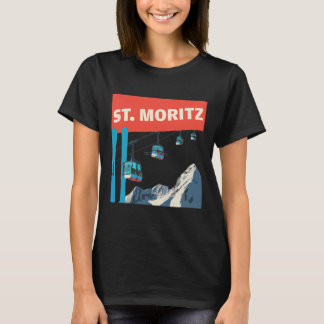 St. Moritz skidåkning - Retro St. Moritz skidåknin T Shirt