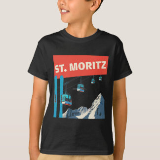 St. Moritz Skiing - Retro St. Moritz Ski  T Shirt