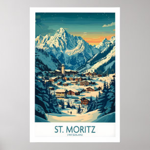 St Moritz Väggkonsttryck - Schweiz 1 Poster