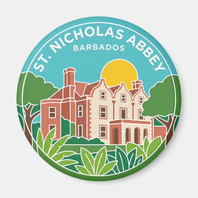 St. Nicholas Abbey Barbados Magnet (Framsidan)
