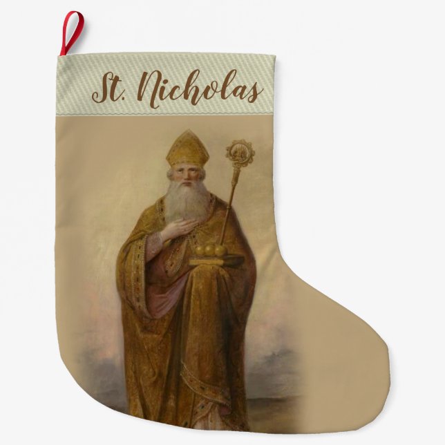 St Nicholas av den Myra biskopen Stor Julstrumpa (Framsidan)