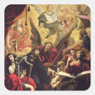 St Nicholas av Tolentino Fyrkantigt Klistermärke