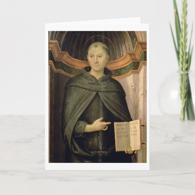 St Nicholas av Tolentino (panelen) Helgkort (Framsida)