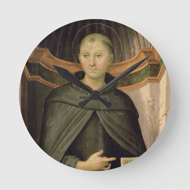 St Nicholas av Tolentino (panelen) Rund Klocka (Framsida)