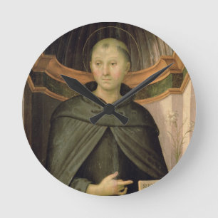 St Nicholas av Tolentino (panelen) Rund Klocka