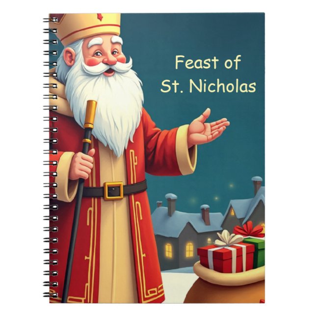 St. Nicholas Day Smiles and Warm Wishes Anteckningsbok (Framsidan)