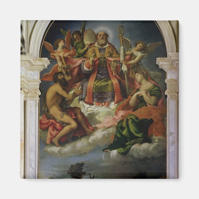 St. Nicholas i Glory med Saints Magnet (Framsidan)