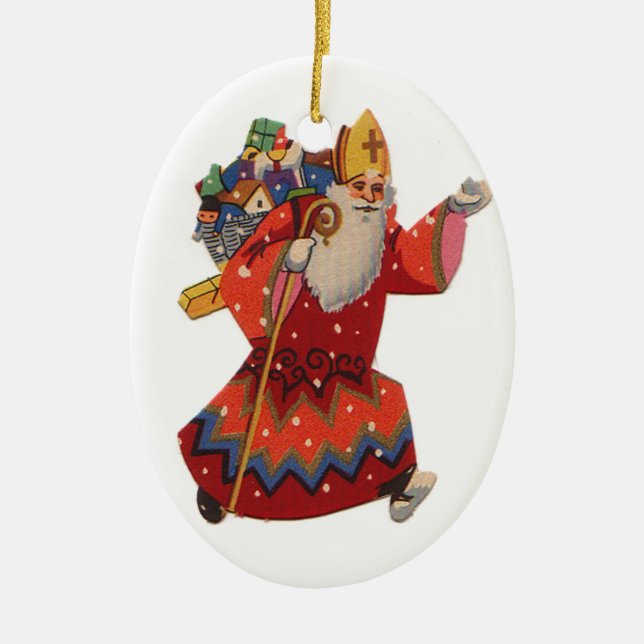 St. Nicholas-julprydnaden Julgransprydnad Keramik (Framsidan)