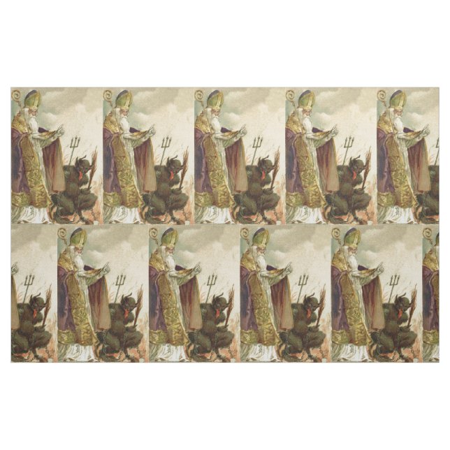 St Nicholas Krampus Pitchfork Priest Tyg (Yard)