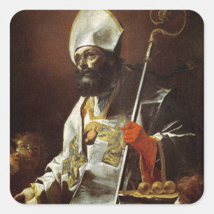St. Nicholas of Bari Fyrkantigt Klistermärke