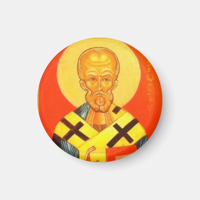 St Nicholas Orthodox Icon Magnet (Framsidan)
