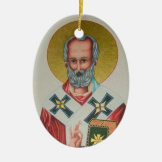 St Nicholas prydnad Julgransprydnad Keramik
