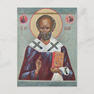St. Nicholas the Wonderworking Orthodox Icon Vykort