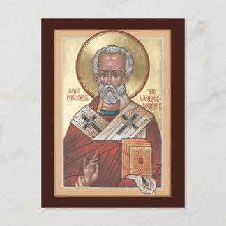St Nicholas the Wonderworking Prayer Card Vykort