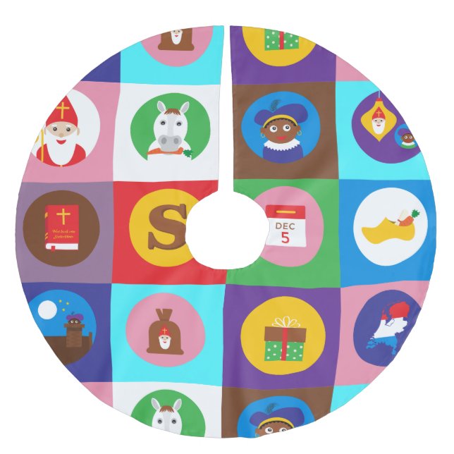 st nicholas Zwarte Piet Julgransmatta Borstad Polyester (Framsidan)