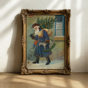St. Nick Helgdag för vintage Poster