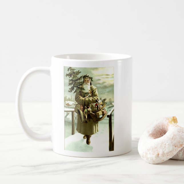 St Nick kommer till townen Kaffemugg (Med munk)
