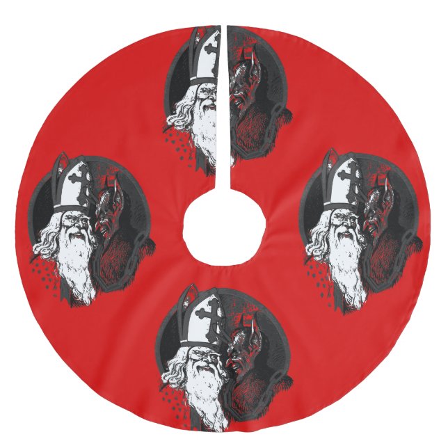 st nick krampus julgransmatta borstad polyester (Framsidan)