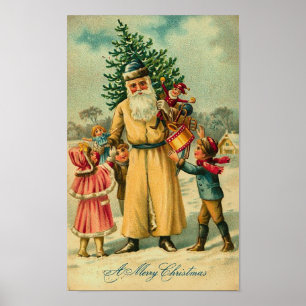 St. Nick och Kids vid jul Poster